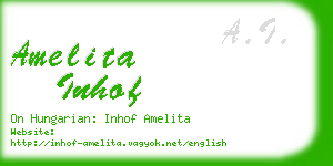 amelita inhof business card